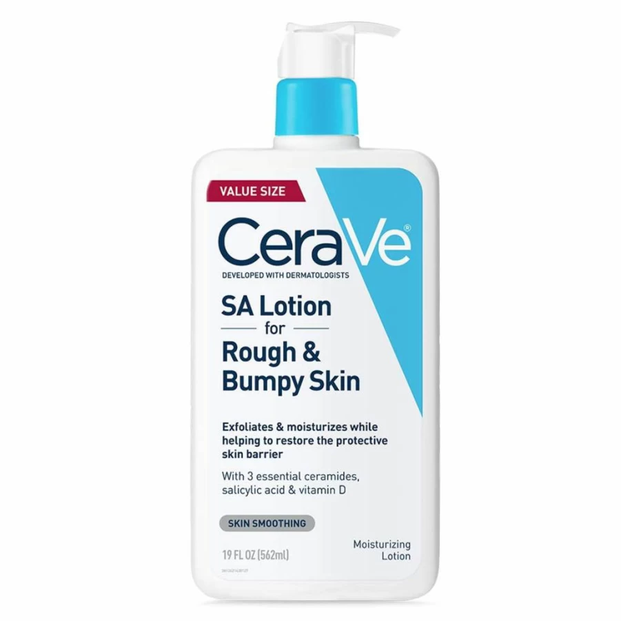 CeraVe SA Lotion for Rough & Bumpy Skin with Salicylic Acid, Hyaluronic Acid & Niacinamide, Exfoliating Moisturizer for Dry Skin, 19 oz