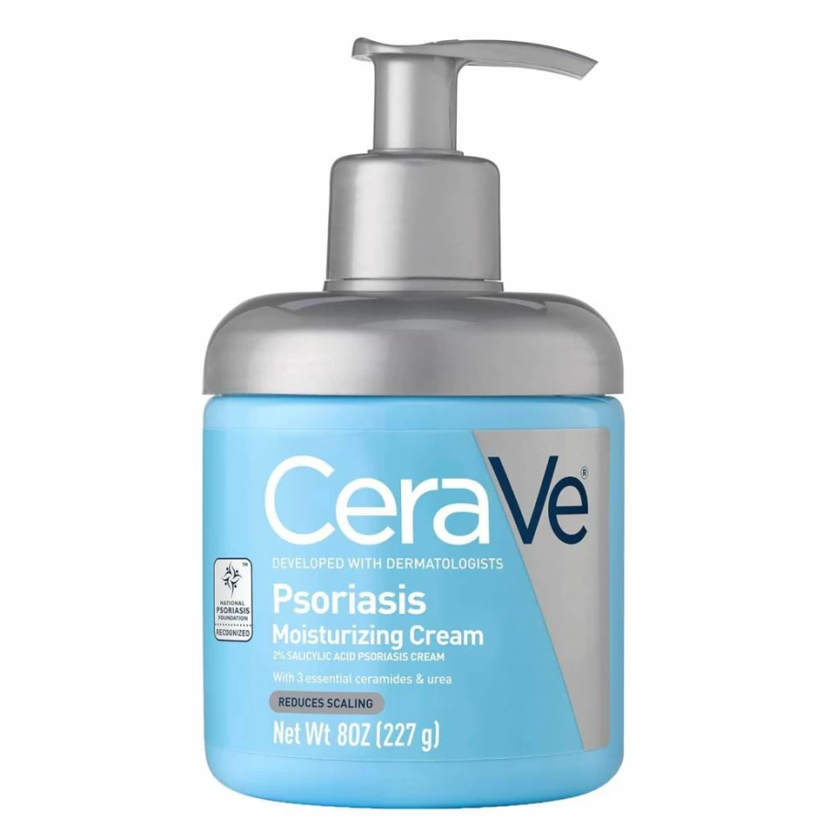 CeraVe Psoriasis Treatment Moisturizing Cream with Salicylic Acid & Urea for Dry, Itchy Skin Relief | Fragrance-Free, Allergy-Tested | 8 Oz